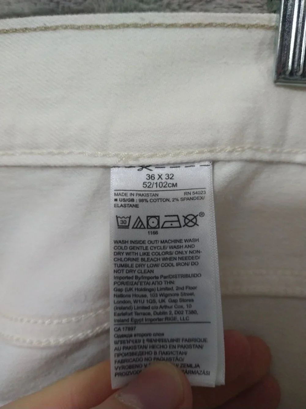 Banana Republic Jeans Mens 36x32 White Denim Straight Fit Stretch Mid Rise